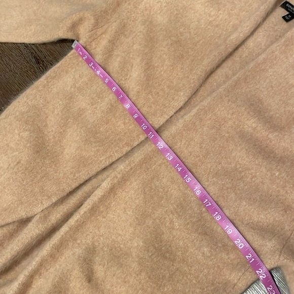🦭Fuzzy Cashmere Long Coat Jacket Cardigan Tan Neutral m banana Republic duster - Picture 11 of 13